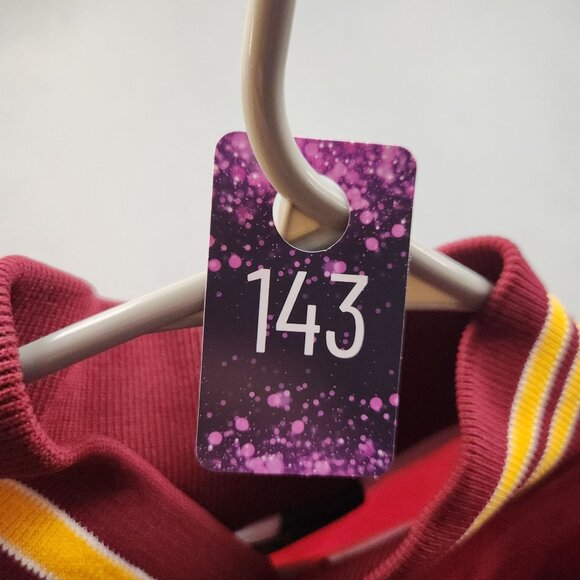 Vintage Satin Bomber Jacket 2XL Lined Blank Red Yellow Snap Button Front 90s USA - Picture 9 of 9